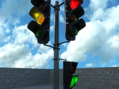 traffic lights collection 3D model