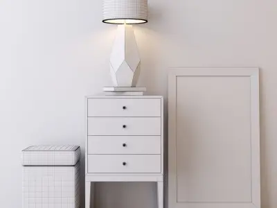 Console whith decor 4 3D model