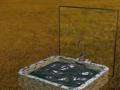 Bathroom 3d in Blend  Free 3D model