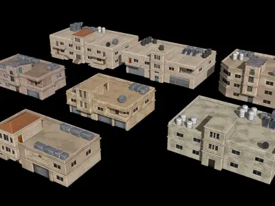 middle east buildings 4 3D model