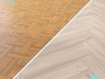 Parquet - Laminate - Wooden floor 2 in 1 Low-poly 3D model 84