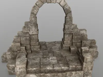 gate 10 Low-poly 3D model