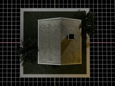 3D house Low-poly 3D model