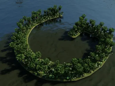 G Alphabet Island 3D model