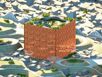 futuristic build city 3D model