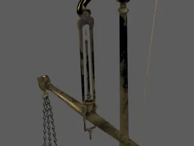 Chinese Ancient Cashiers Table Low-poly 3D model