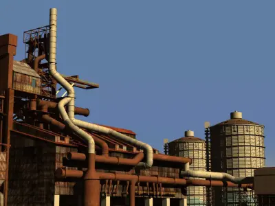 Ironworks Blast Furnace Plant revised edition 3D model