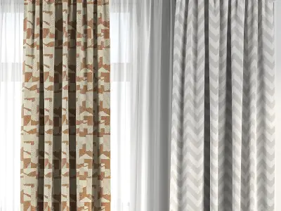 Curtain Set 117 3D model