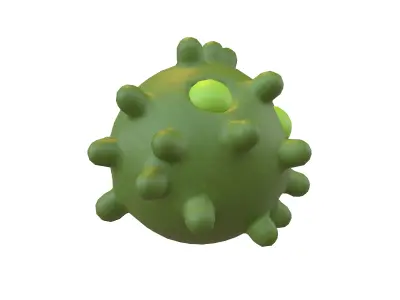 Virus Character v1 001 Low-poly 3D model