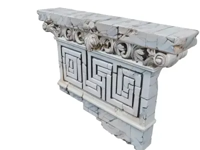 Greek Frieze Architectural Element Low-poly 3D model