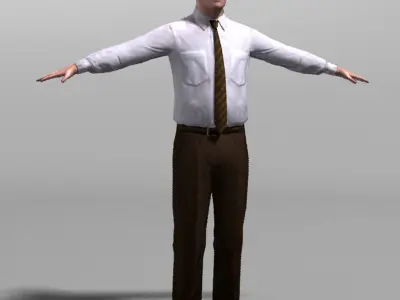 Man in suit - in suit Low-poly 3D model