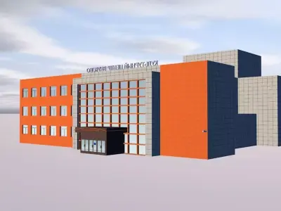 Shop centre 3D model