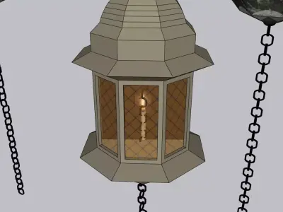 Hanging Lantern Light - 3D Model 3D model