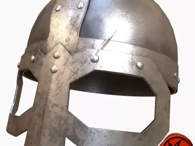 Medieval Helmet A Low-poly 3D model