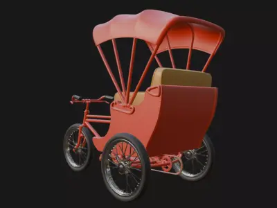 Bicycle Rickshaw 3D Model 3D model