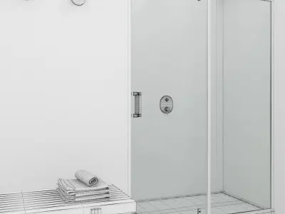 Bathroom furniture set Arcom eLy 5 3D model