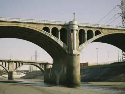  Photoreal Los Angeles River 3D environment 