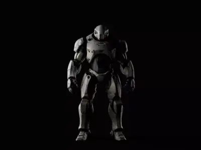 SCI-FI Robot model game ready Low-poly 3D model