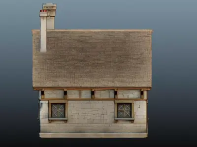 Mediaval fantasy stone house 3D model