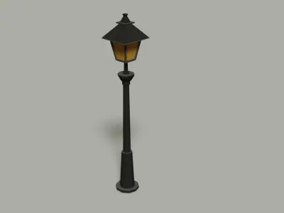 Cartoonistic Street-Light 9 3D model Low-poly 3D model