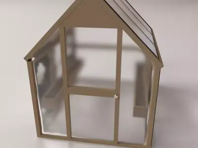 Greenhouse with glass doors 3D model