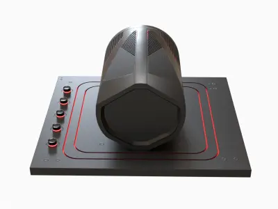 Sci-Fi Futristic Speakers  Low-poly 3D model