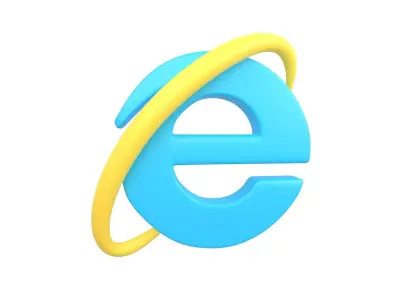 Internet Explorer Logo v1 003 Free low-poly 3D model