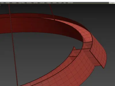 SWIRL CEILING LAMP Low-poly 3D model