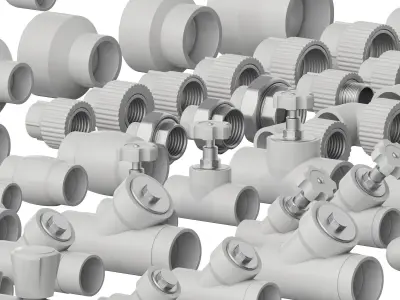 Plastic fittings Big n1 3D model