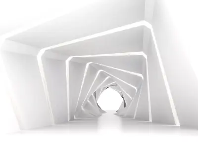Square Tunnel Rotation Low Poly Free 3D model