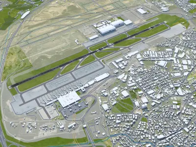 Sabiha Gokcen Airport Istanbul 12km Low-poly 3D model