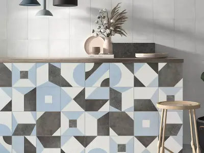 Geometric Cement Tile Patterns  Texture