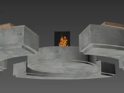 fire place outdoor 3D model