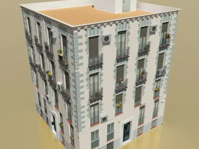 Photorealistic Low Poly Building 3D model