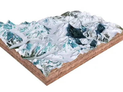 K2 Mountain Pakistan 3D model
