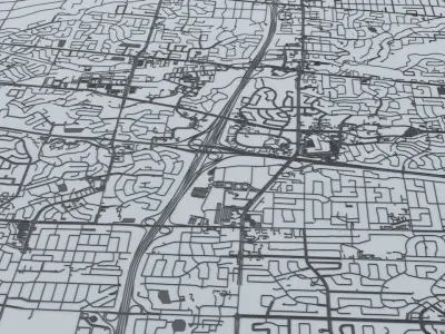 Toronto Road Network and Streets 3D model