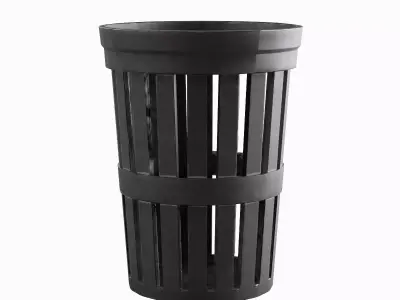 Street Trash Can 06 Low-poly 3D model