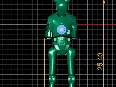Futuristic Robot Pendant  3D print model