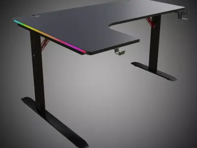 Corner Gaming Desk - High-Details Asset Low-poly 3D model