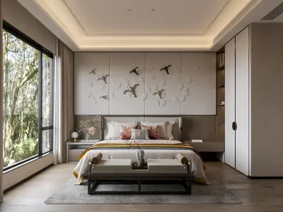 three bedrooms 3D model