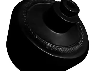 Futuristic Industrial Device Component Low-poly 3D model