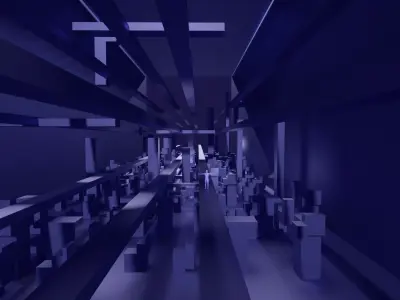 Labyrinth 3D Maze Modular Environment Low-poly 3D model