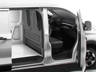 VW Transporter Van L1H2 HQ Interior 2025 3D model