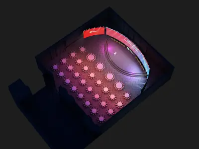 stage Low-poly 3D model