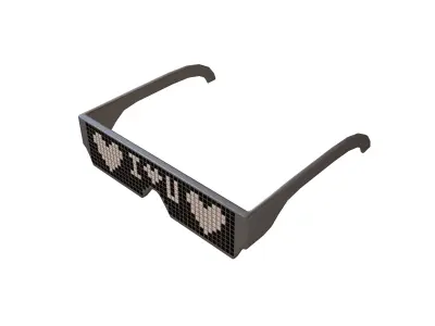 Future Technology Glasses v2 012 Low-poly 3D model