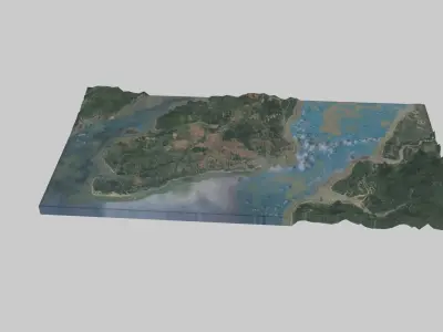 Sao Luis City Low-poly 3D model