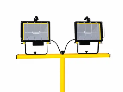 Halogen Light Low-poly 3D model