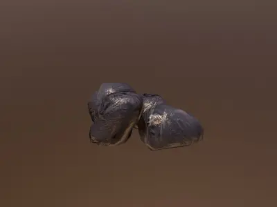 Garbage LowPoly pair of shoes Low-poly 3D model