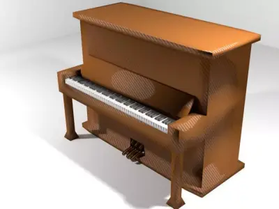 Piano - Upright 3D model
