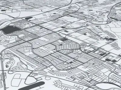 Kuala Lumpur Road Network and Streets 3D model